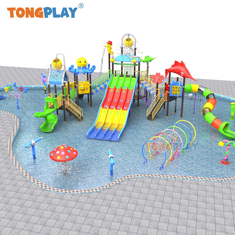 Popular Style Water Park Plastic Slide Playground Swimming Pool Equipment Water Park Kids Pool