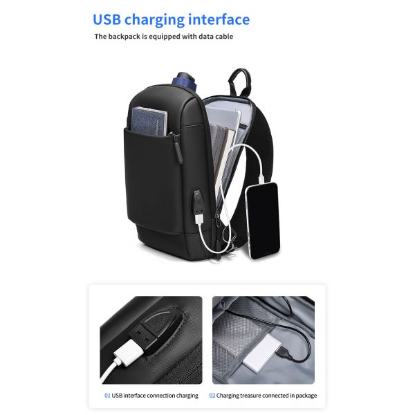 Минглу Противоплёски ткань мужской одностепенный рюкзак мужской рюкзак