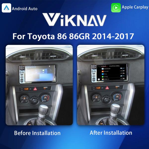 Viknav Linux システムデコーダーボックス Apple Android 無線自動カープレイ トヨタ 86 86GR 2014-2017