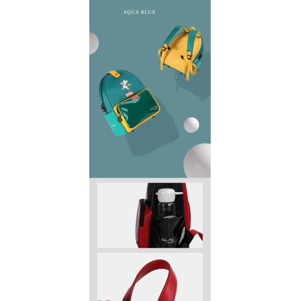 Nohoo new series PU polyester waterproof backpack 3D shape cartoon style school bags wholesale