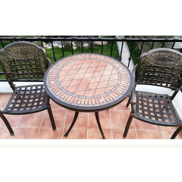 Patio Outdoor Furniture Leisure Balcony Garden Metal Table and Chairs Sets for Cafe and Dining