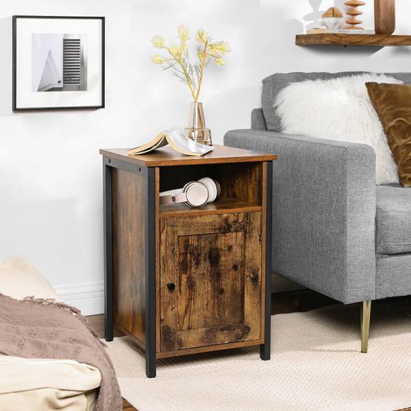 Bedside Table with Open Compartment for Sale, Bedroom Furniture Nightstands, LET065B01