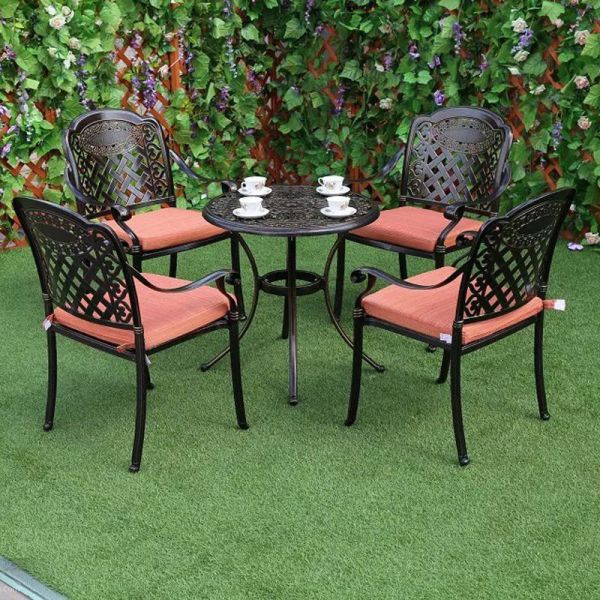 Алюминиевая мебель для двора в вилле европейский кухонный набор из литого алюминия