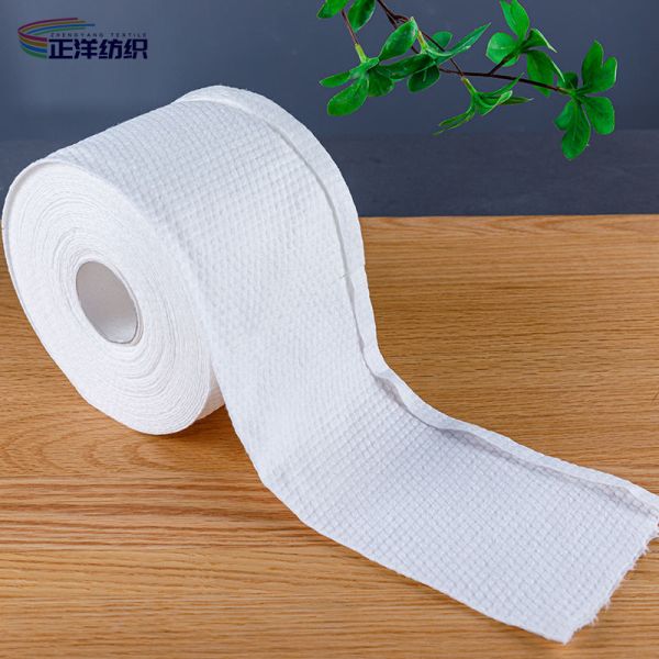 Spunlace Disposable Microfiber Cloths Nonwoven 80GSM Disposable Face Cleaning Towel