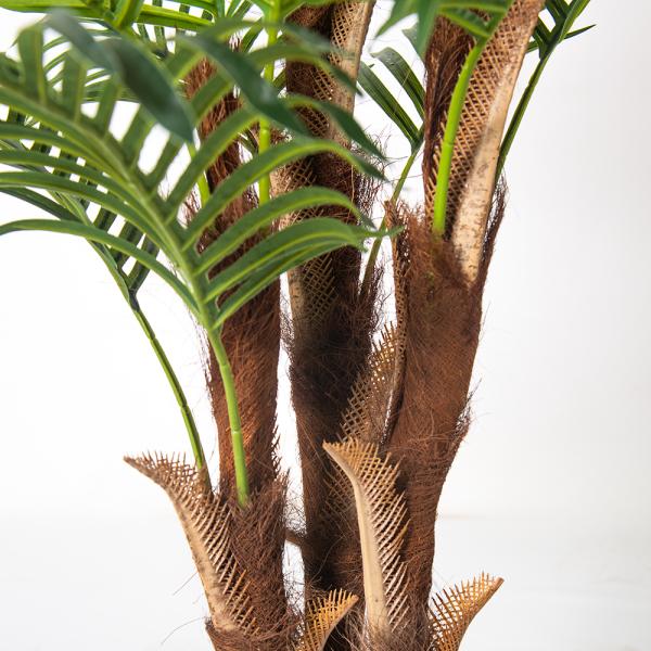 Artificial Palm Tree 6FT, Fake Tree with Realistic Fiber Trunks , Faux Tropical Areca Floor Plant in Pot, Artificial Silk Plant for Home Decor Office Decor Indoor