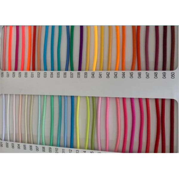 Custom Round Elastic Rope / Braided Elastic Cord Different Sizes Are Available