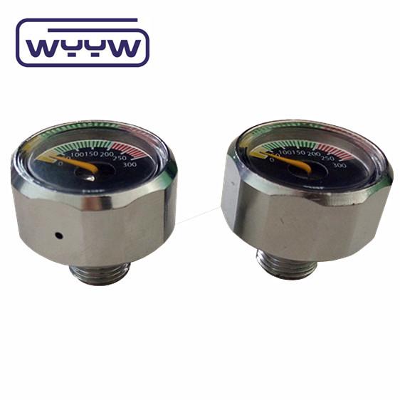 Amazon Venda Quente 20mm Negro Mini Medidor de Pressão Digital 4000psi 6000psi 1/8NPT Micro Medidor Manômetro para Paintball PCP Air