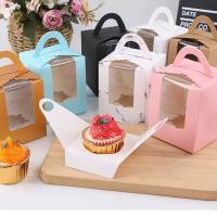 Boîte à dessert individuelle avec fenêtre transparente pour cupcake, muffin, contenant de mousse française, emballage 1 pièce, boîte à gâteau à emporter
