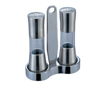 Шейкер и мельница соли и перца нержавеющей стали, коммерчески шведский стол поставляют установленные бутылки вкуса 2 частей с ручкой