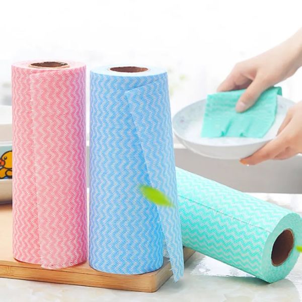 Промываемые одноразовые посудомоечные полотна прочные, нетканые синие одноразовые полотенца