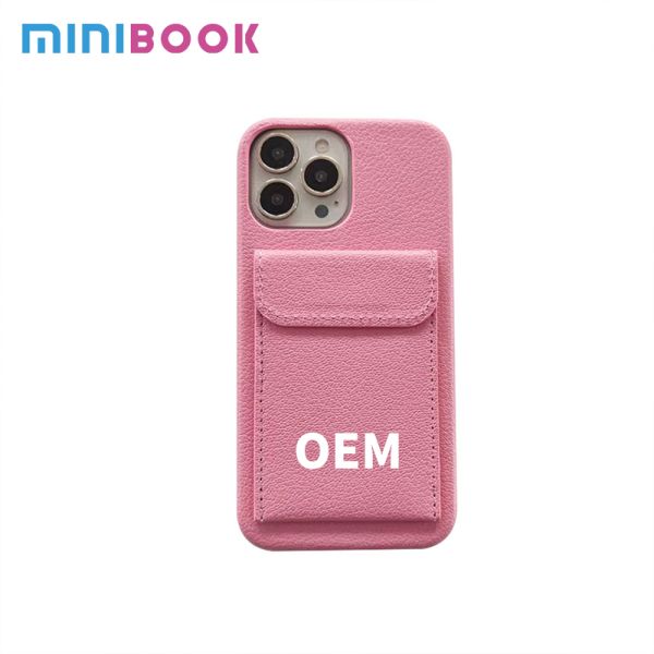 Handcrafted Leather Card Holder Phone Case with Shockproof Feature and Luxury Design