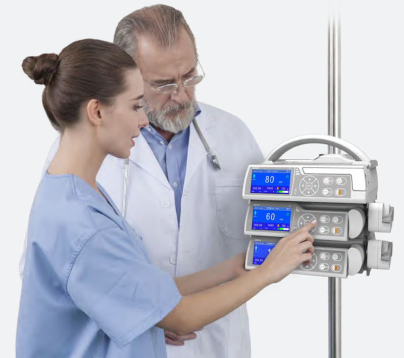 Automatic Electric Metal Infusion Pump ICU Ambulance China Infusion Pump