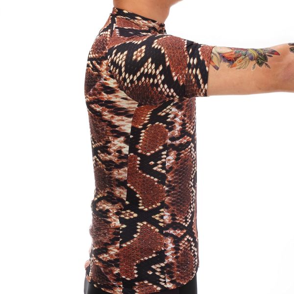 Полиэстер дизайна Snakeskin персонализировал ехать Джерси для катания велосипеда