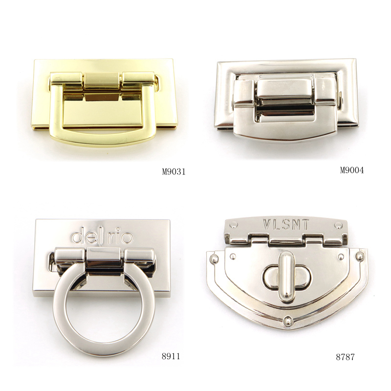 Heavy Duty Metal Twist Lock Silver Metal Purse Closures Big