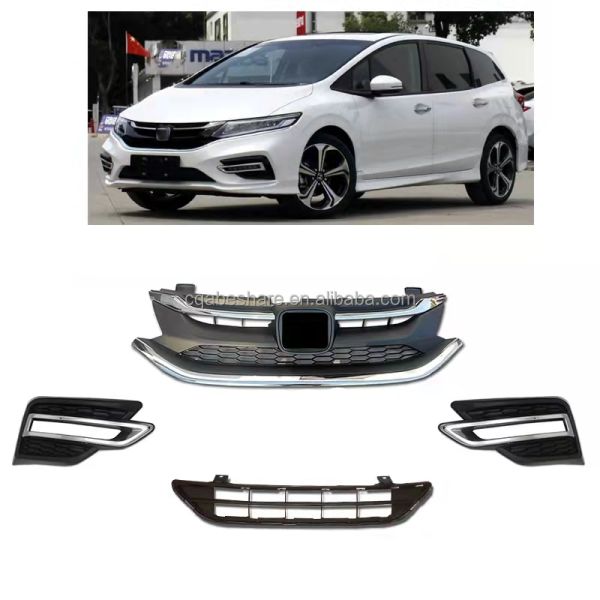 CLA Honeycomb Matt Black Car Chrome Front Grille for Honda Jade 2017 2018 2019 2020 FR1 71121-T4N-H71