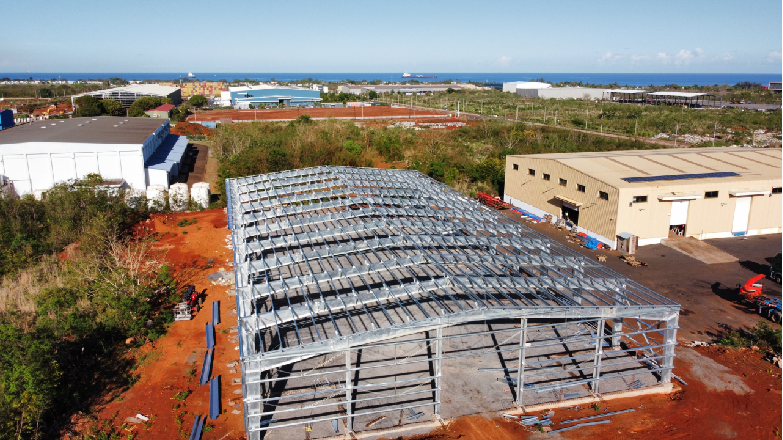 Heavy Load Bearing Prefabricated Steel Warehouse For Raw Material Stock Storage