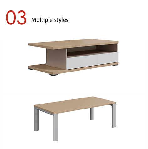 Wood Contemporary Eco-Friendly Commercial Office Double-Drawer Plate Type Panel Table with Melamine
