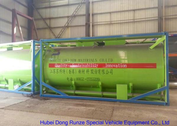 Fluoboric Acid Transport Tank Container 20FT , ISO Bulk Container For Shipping