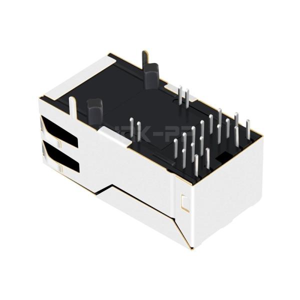 LPJK4021AINL 10/100 Base-T Tab Up Yellow&Green/Green Led Single Port Ethernet Lan RJ45 Connector