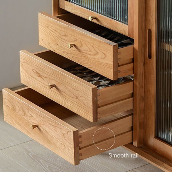 Multi-layer Kitchen Rack for Floor Storage of Home Appliances and Microwave Oven Made of MANGO Wood