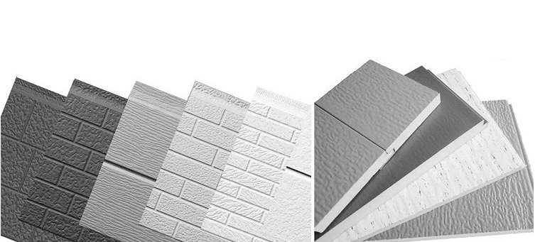 16mm thickness metal facade polyurethane foam decorative exterior wall panel customized