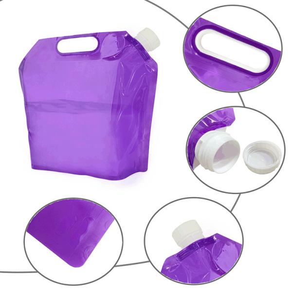 5L Folding Water Bag Storage With Valve Outdoor Large Capacity Foldable