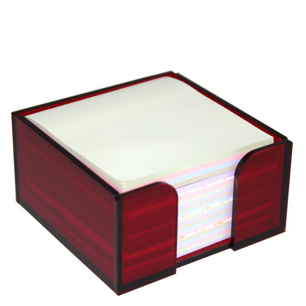 Custom Color Office Use Note Pad Acrylic Box Plexiglass Pad Holder For Restaurant