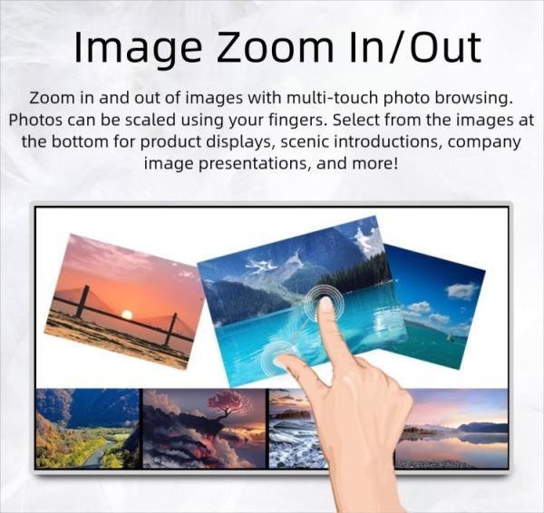55 4K UHD LCD IR Touch Screen With Commercial Grade K Shaped Base Anti Scratch Surface