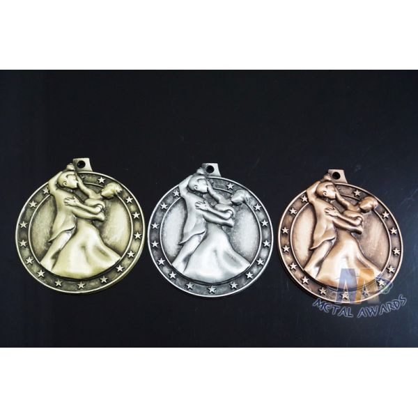 High 3D Effec Custom Engraved Sports Metal Dance Running Fencing  Medals And Ribbons ,Zinc Alloy Medalloon