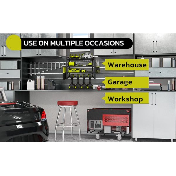 4 слоя гараж инструментальный организатор Хранилище с 8 сверло слоты отвертка держатель сверлитель держатель молоток держатель