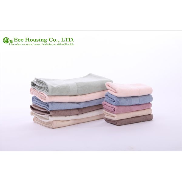 100%  Plain Bamboo Fiber Tower, Eco-friendly and Anti-Bacterial, 34cm*76cm,Blue/ Green/Pink/ khaki