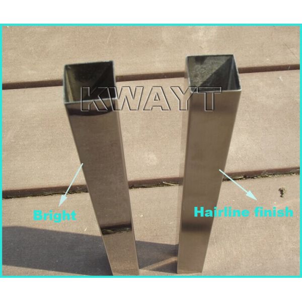 600 grit polished stainless steel square tube for decoration