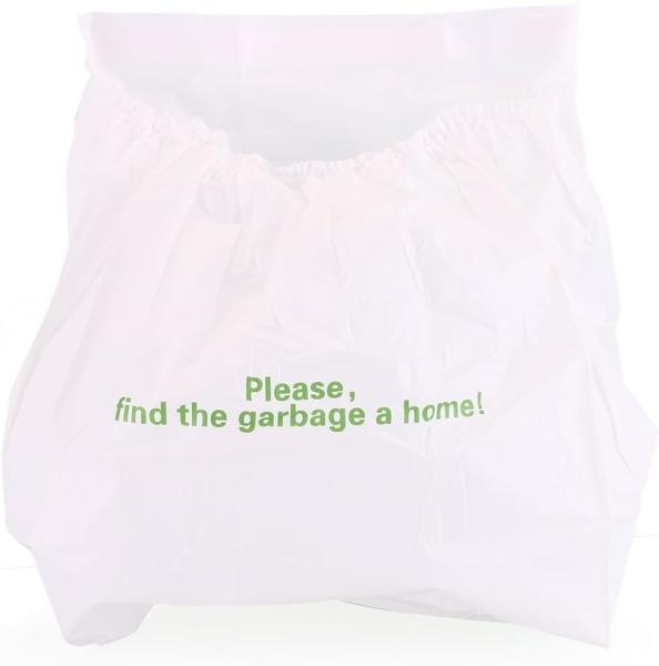 Biodegradable Disposable Car Trash Bags PLA Self Adhesive Portable Leak Proof Vomit Bags White Cartoon Trash Bags