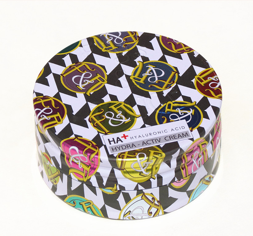 Empty Cosmetic Tin Box Small Cute round tin can / cosmetic two-piece tin box