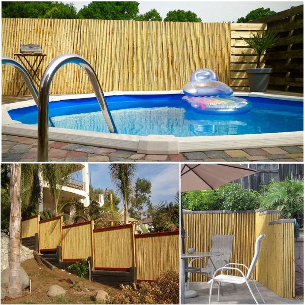 сада загородки загородки 180cm скрининг декоративного бамбукового естественного бамбукового бамбуковый свернутый