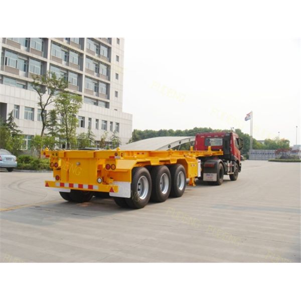FUWA / BPW Axle Chassis Container Trailer 20ft 40ft Dimension 35 Tons Load