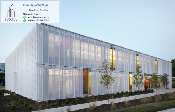 SUDALU Solar Shape Aluminum Facade Cladding Panel for Outdoor Decoration Metal Perforated Panel