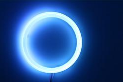 Cotton Light Cob Led Angel Eyes Car Headlight Aperture 70MM RED BLUE Fog Lamp 12-18V 60MM 80MM