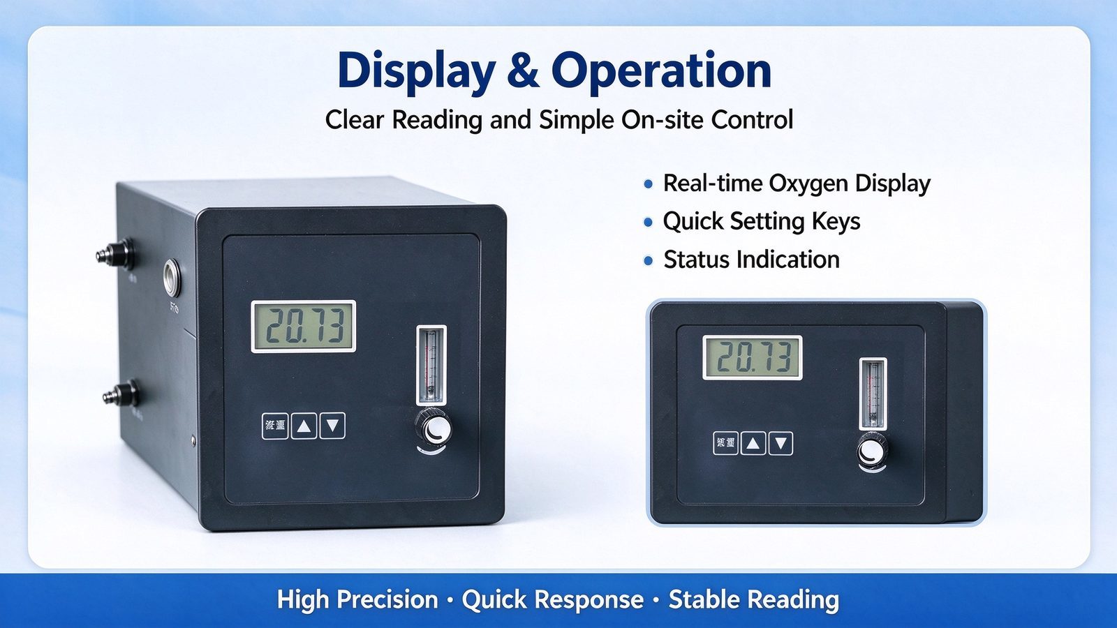 Online Explosion Proof Oxygen Gas Analyzer With Sound Alarm In Hydrogen Service Conditions