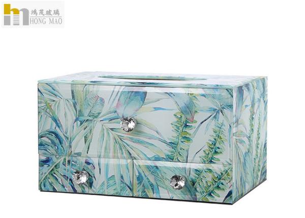 Modern Simple Glass Tissue Box Cover For Living Room Decoration High Hardness