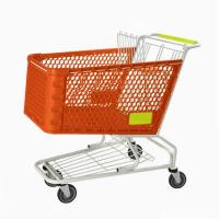 Custom Logo Printing Plastic Trolley Basket Durable Lightweight For Retail
