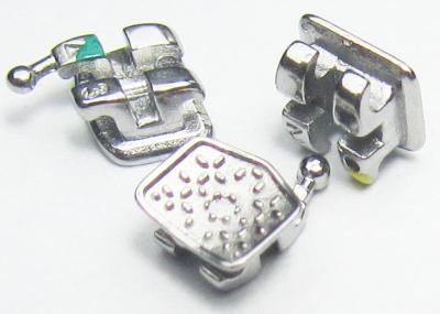 Instrumentos ortodônticos dentais de MIM One Pieces Metal Brackets com base de Serated