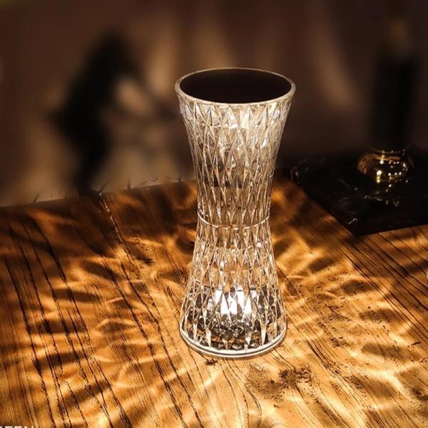 19*8*8cm Crystal Desk Lamp 5W Rechargeable 04 Led Crystal Lamp