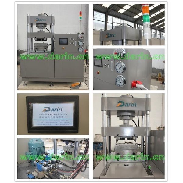 Cão do couro cru que mastiga o petisco que faz a máquina, fabricante do osso de cão