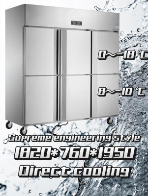 High Capacity 1600L 6 Door Commercial Freezer Restaurant Industrial Fridge Freezer
