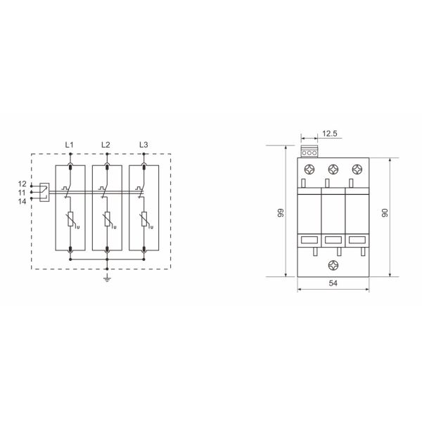BR-40 3P Type 2 Spd Surge Arrester Lightning Arrestor surge Protection Device 275v lightning surge protector