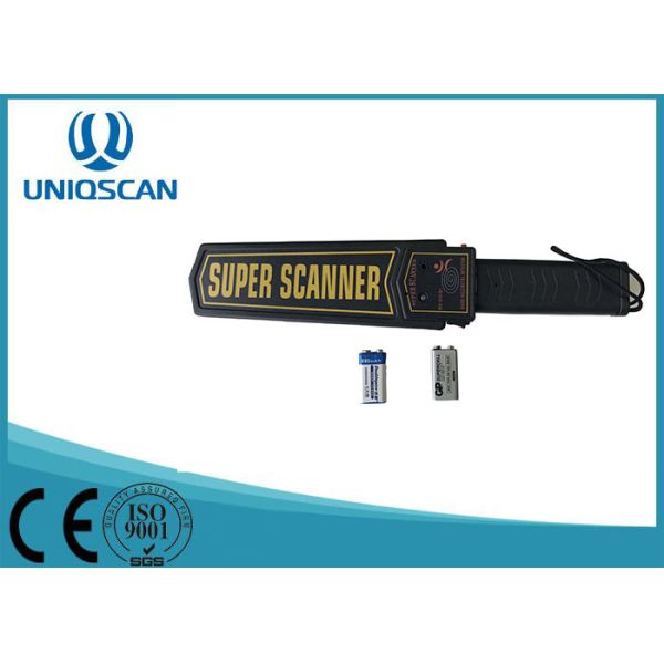 Hand Held Security Metal Detectors , Light Indicator Alarm Metal Wand Detector