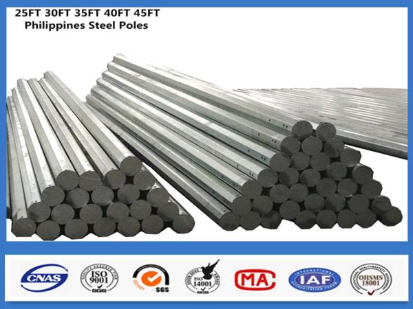 500KGS Design Load galvanized steel pipe with Bituminous Painting 30 m /s Wind Speed