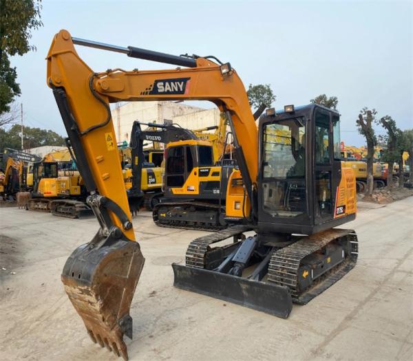 Laranja Usado Em Bom Condição Sany75C Excavator 7280Kg Com 0,12 ~ 0,32m3 Capacidade de balde