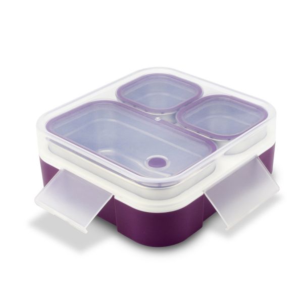 Insulated Stainless Steel Lunch Box Four Compartment 1060 ml Leak Proof Lunch Container
